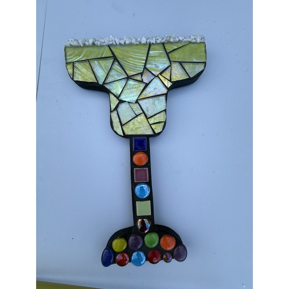 Handmade‎ Mosaic Margarita Hanging Art Glass 13 Inches Bar Decor